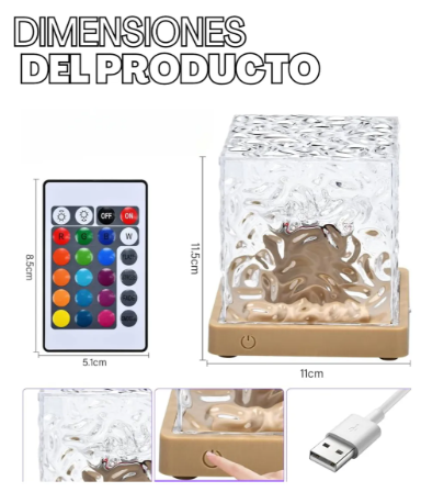 Lámpara Velador de Mesa Luz Noche – Iluminación Cálida y Decorativa