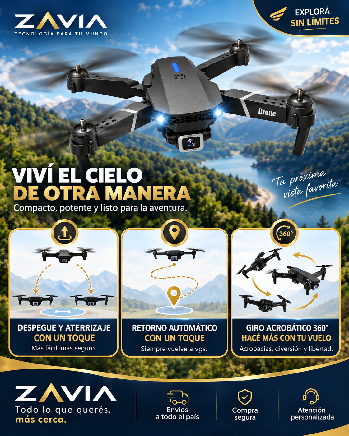 Dron 4k Hd - Camera E88