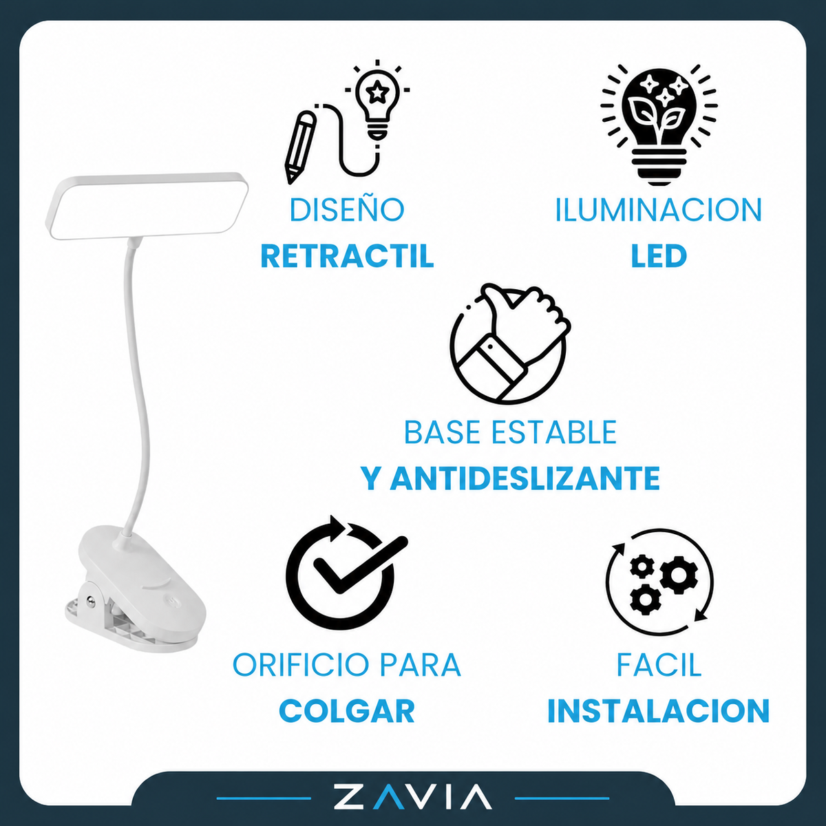 Lampara Velador Flexible Led Usb