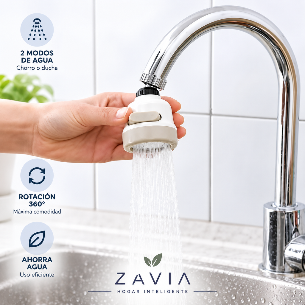 Adaptador Giratorio 360° Para Grifo - Zavia